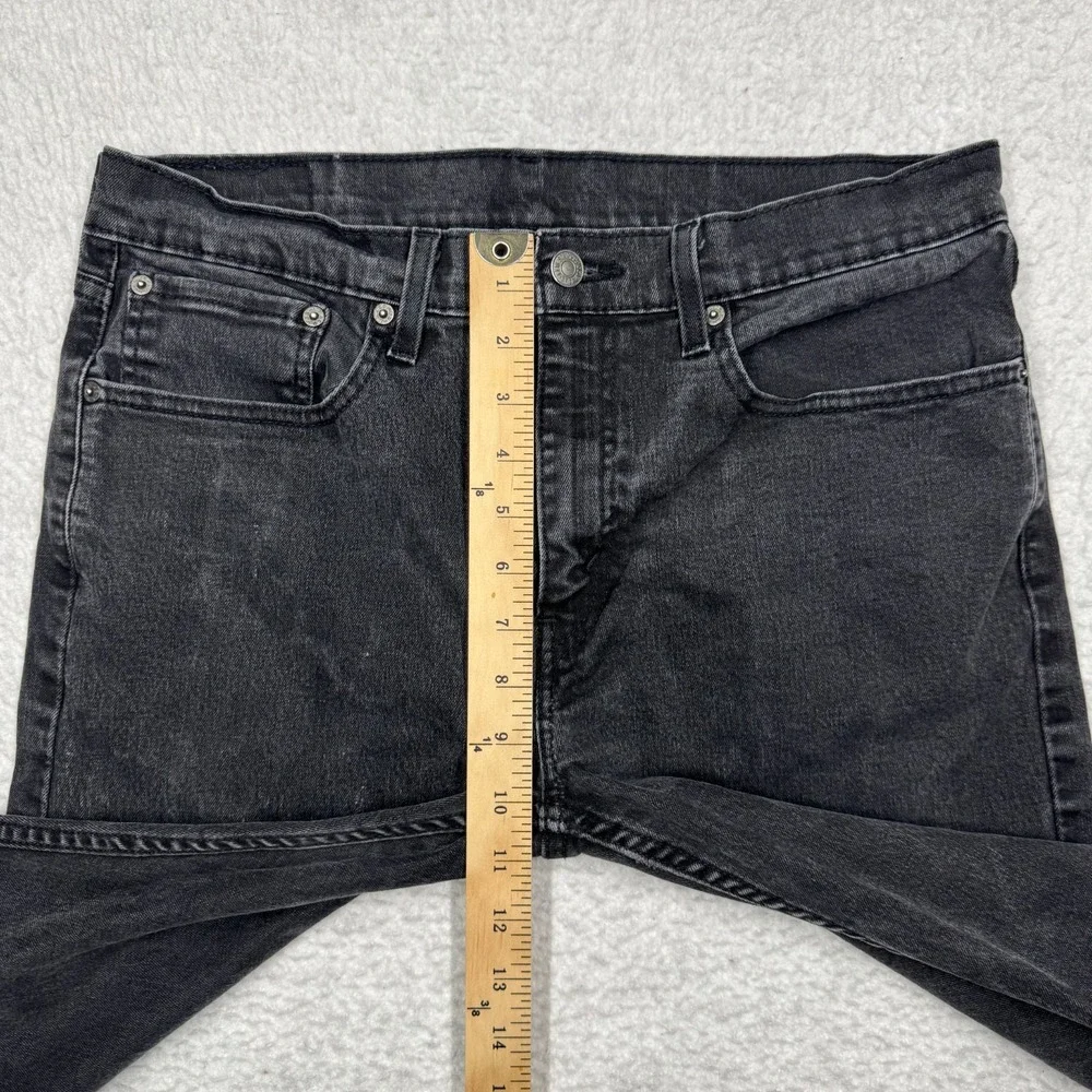 Levi's 502 Regular Taper Jeans Black Denim Pants Men's Size 34x32